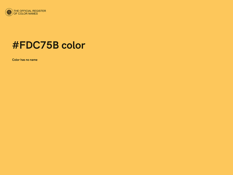 #FDC75B color image
