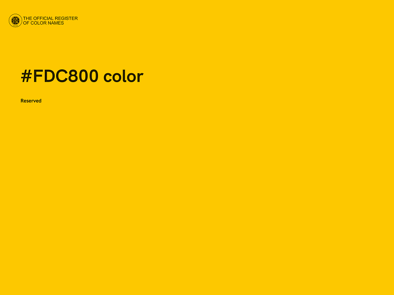 #FDC800 color image