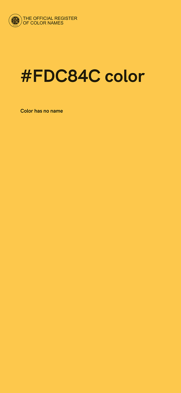 #FDC84C color image