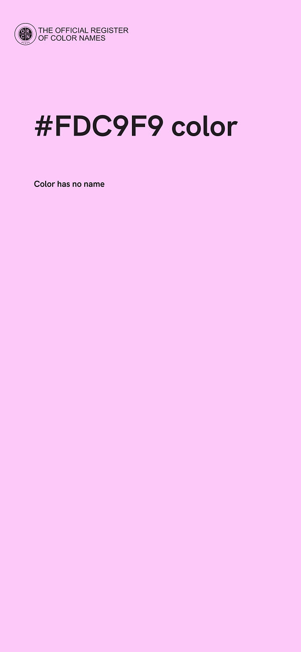 #FDC9F9 color image