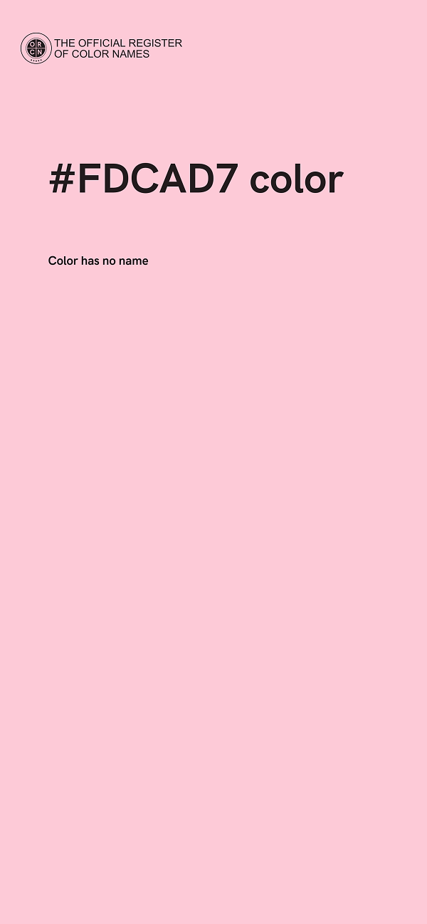 #FDCAD7 color image