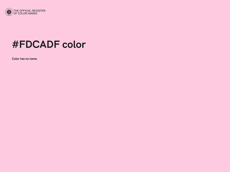 #FDCADF color image