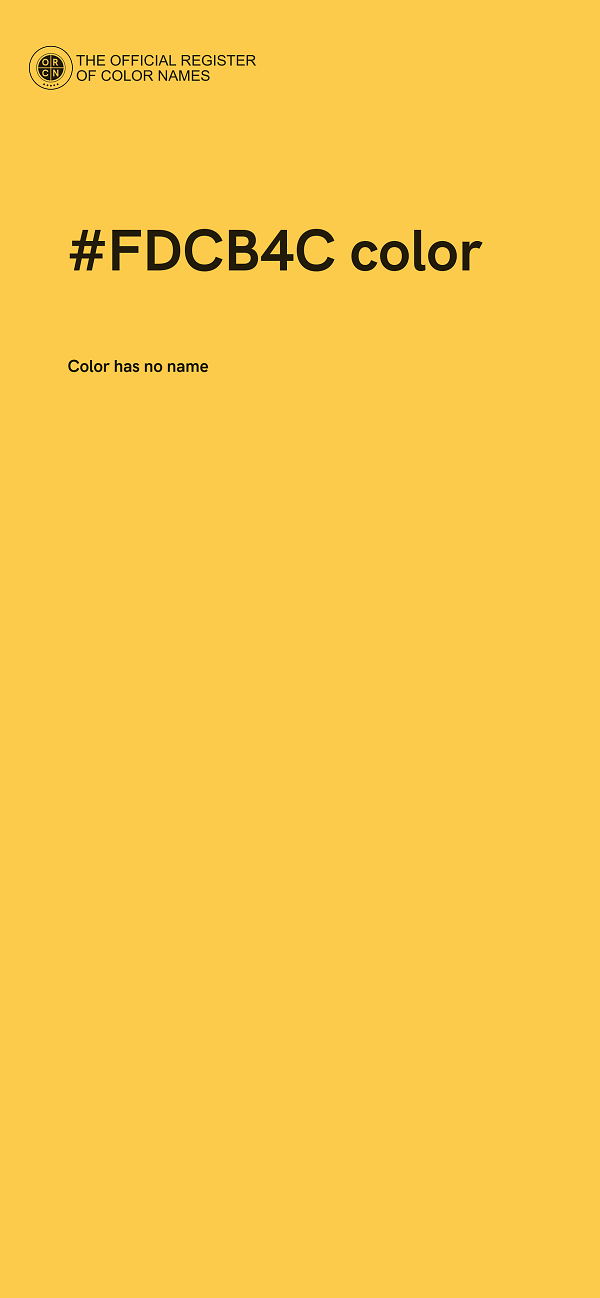 #FDCB4C color image