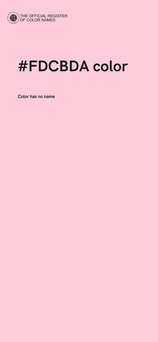 #FDCBDA color image