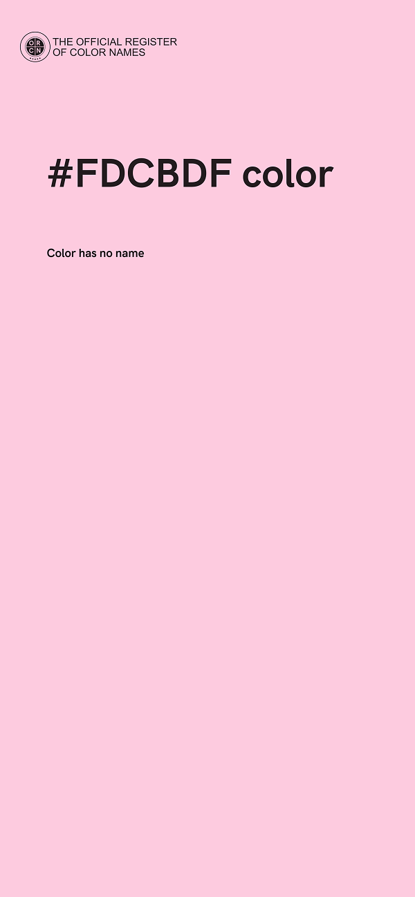 #FDCBDF color image