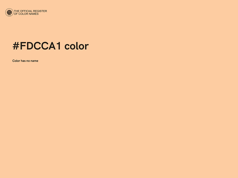 #FDCCA1 color image