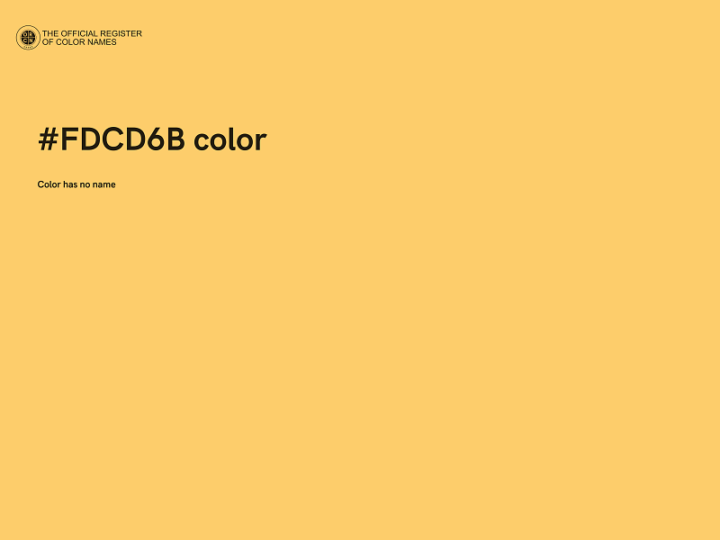 #FDCD6B color image