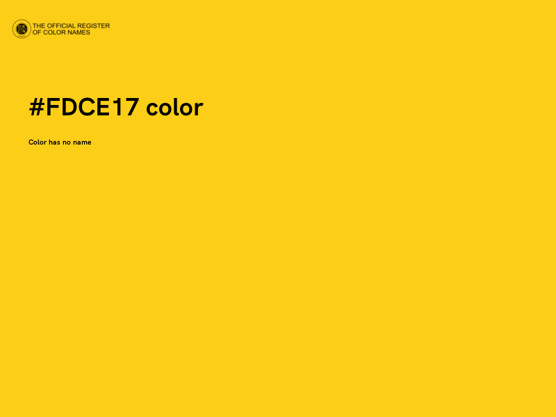 #FDCE17 color image