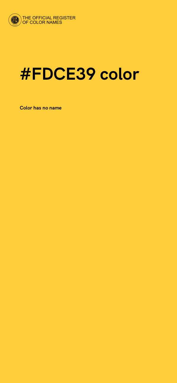 #FDCE39 color image