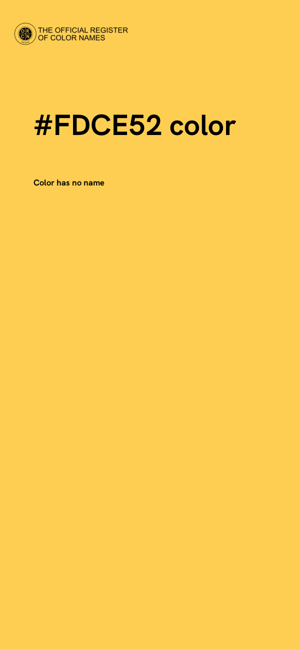 #FDCE52 color image