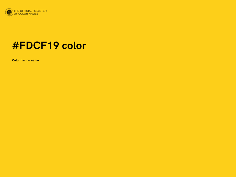 #FDCF19 color image