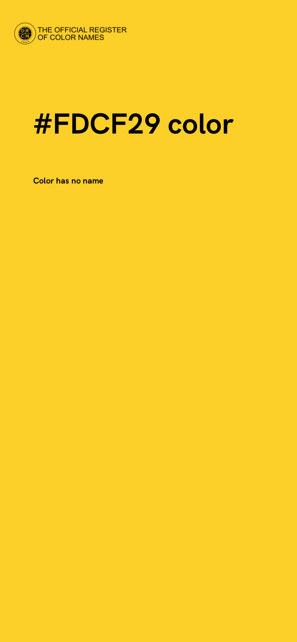 #FDCF29 color image