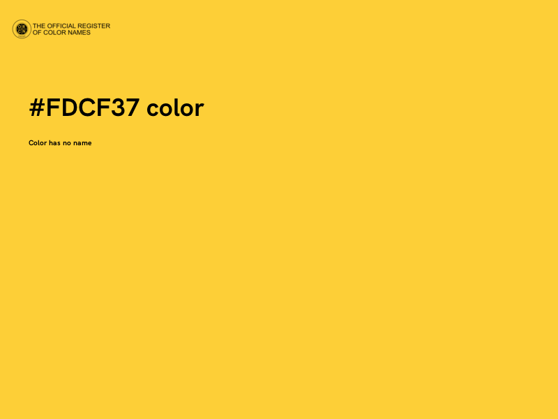 #FDCF37 color image