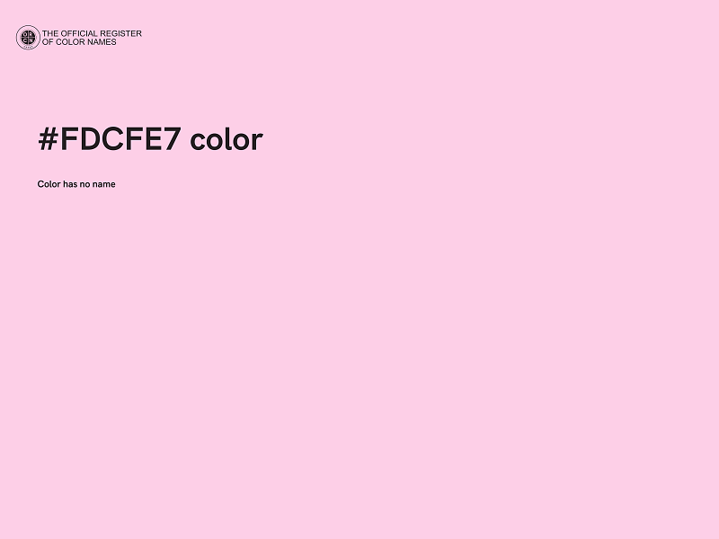 #FDCFE7 color image