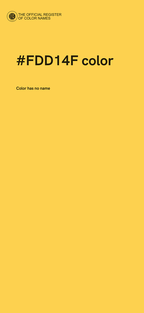 #FDD14F color image