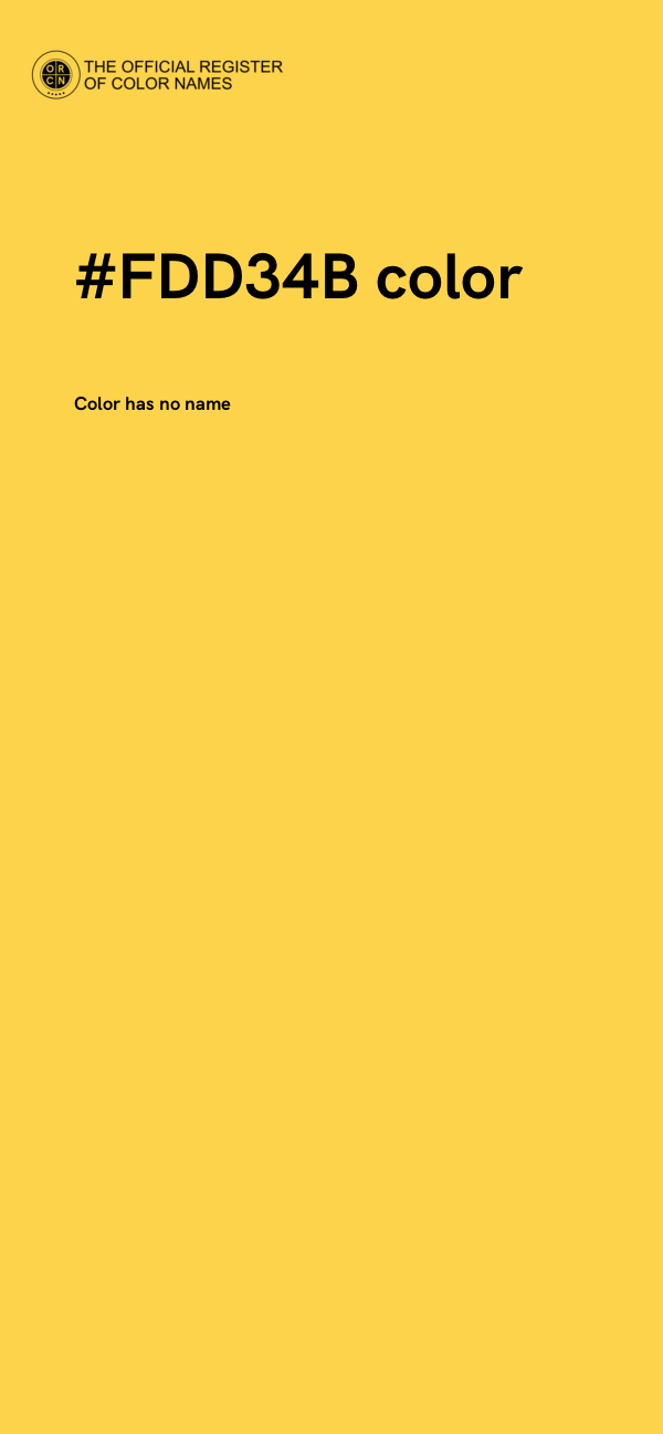 #FDD34B color image