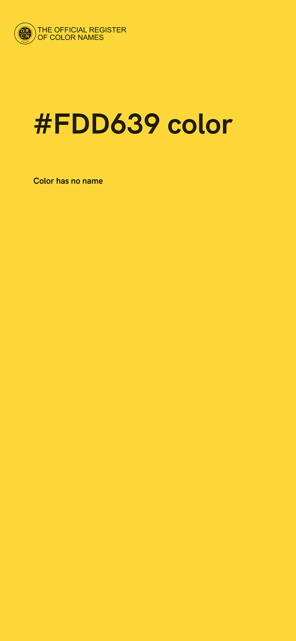 #FDD639 color image