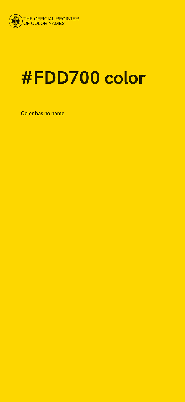 #FDD700 color image