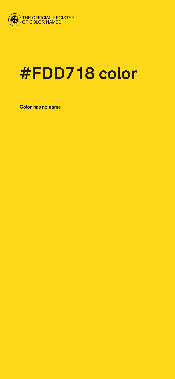 #FDD718 color image