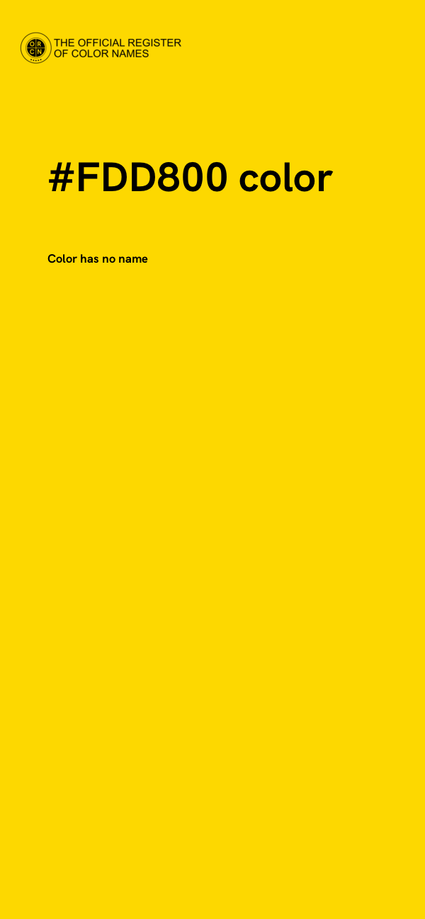#FDD800 color image