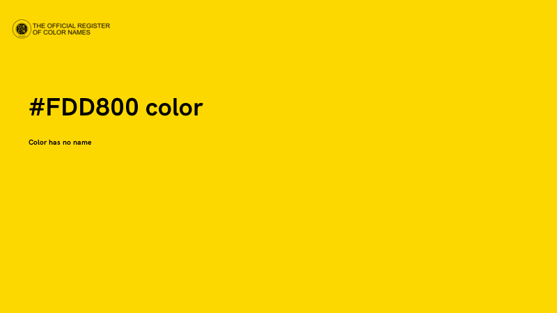 #FDD800 color image