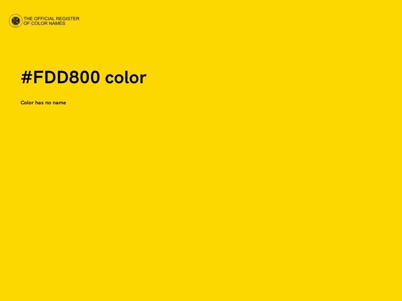 #FDD800 color image