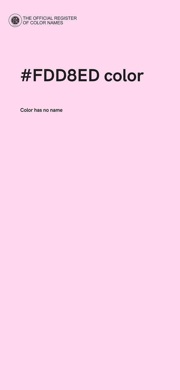 #FDD8ED color image