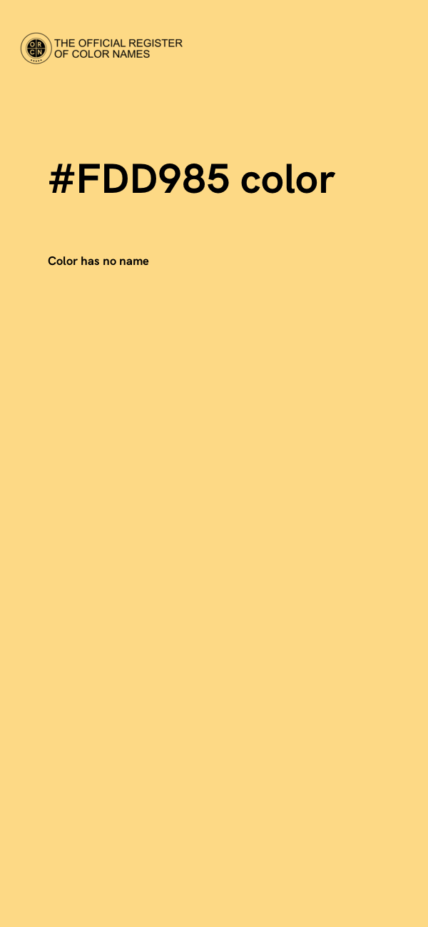#FDD985 color image