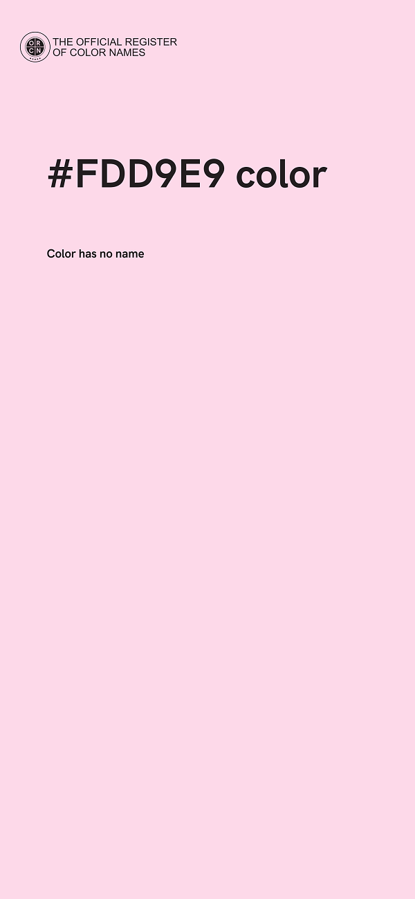 #FDD9E9 color image