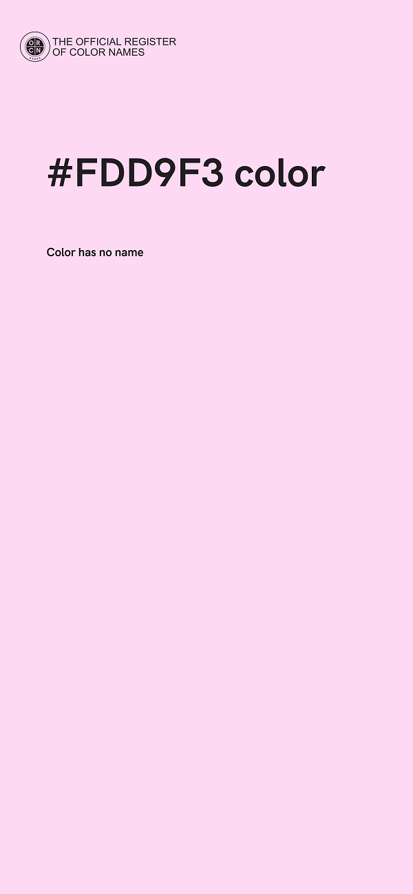 #FDD9F3 color image