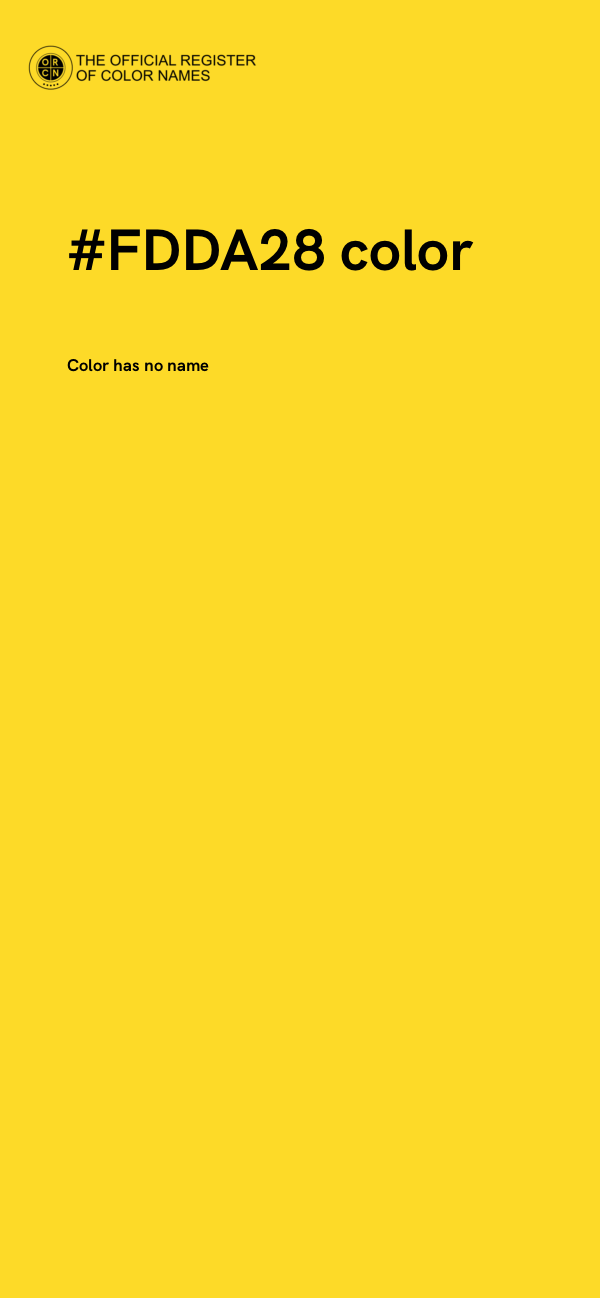 #FDDA28 color image