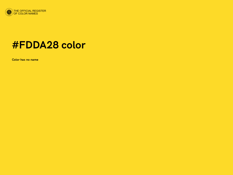 #FDDA28 color image