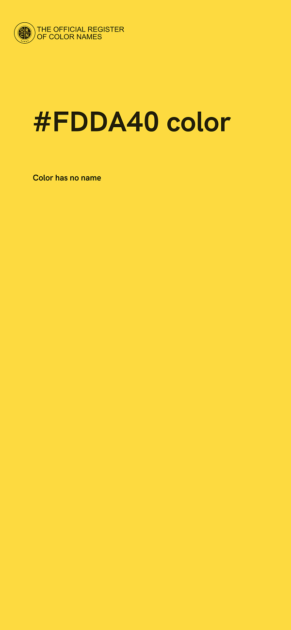#FDDA40 color image