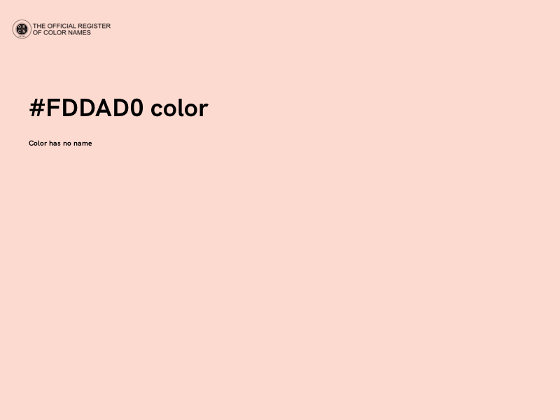#FDDAD0 color image