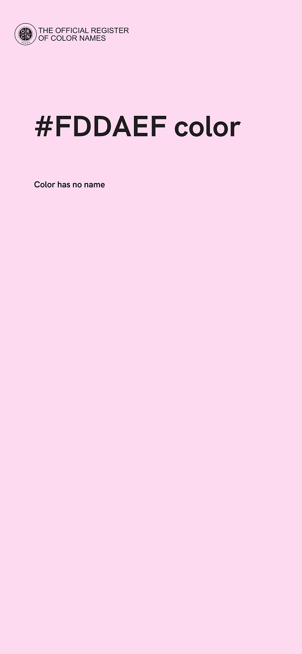#FDDAEF color image