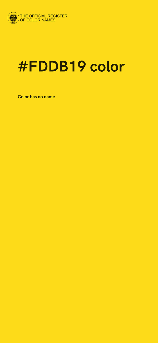#FDDB19 color image