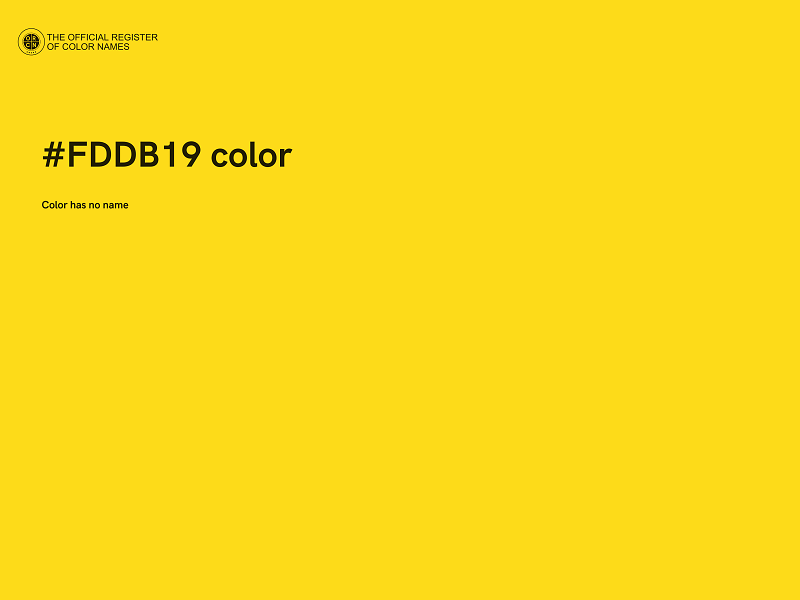 #FDDB19 color image
