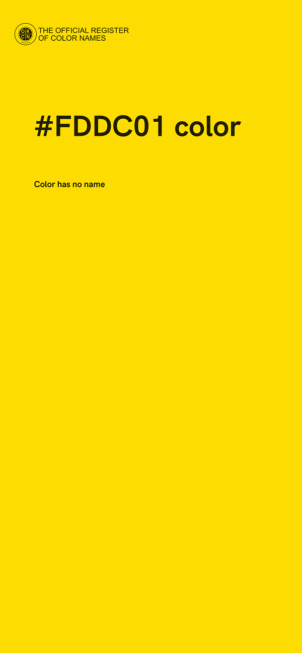 #FDDC01 color image