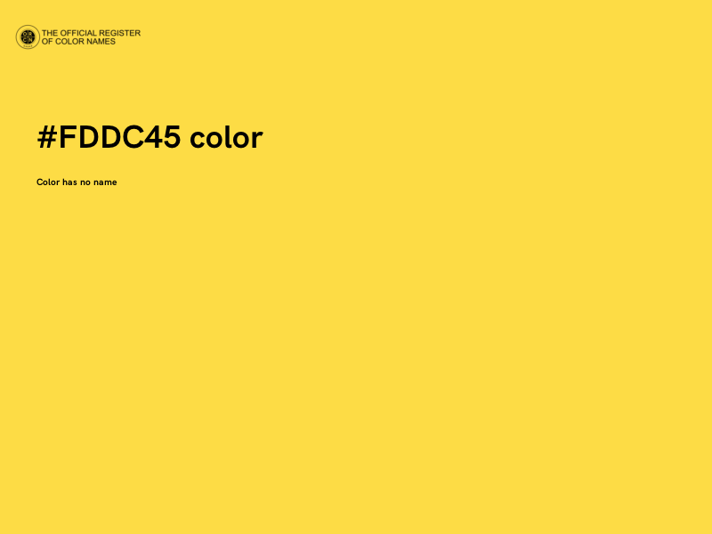 #FDDC45 color image