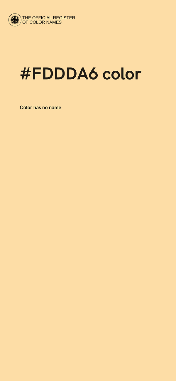 #FDDDA6 color image