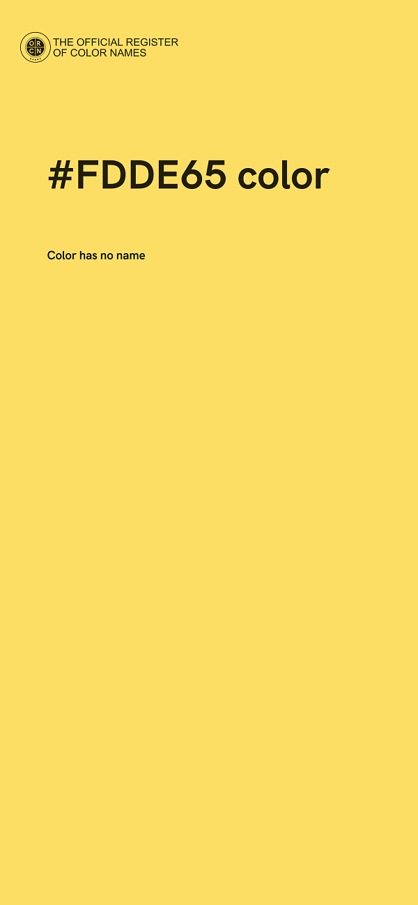 #FDDE65 color image
