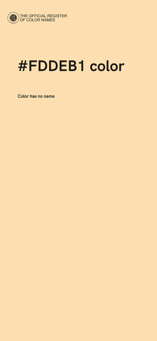 #FDDEB1 color image
