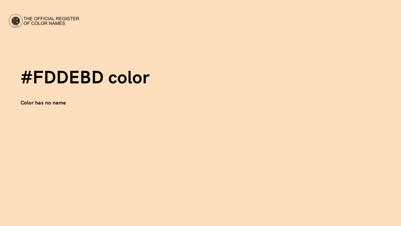 #FDDEBD color image