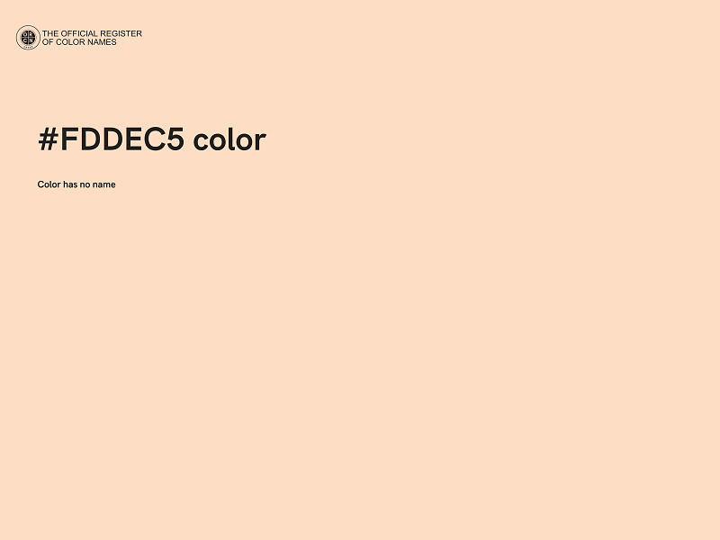 #FDDEC5 color image