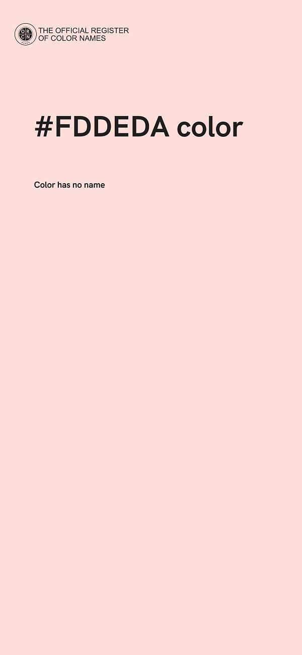 #FDDEDA color image