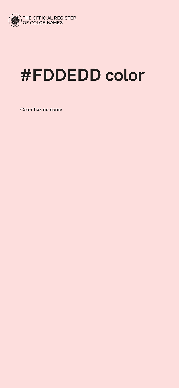 #FDDEDD color image