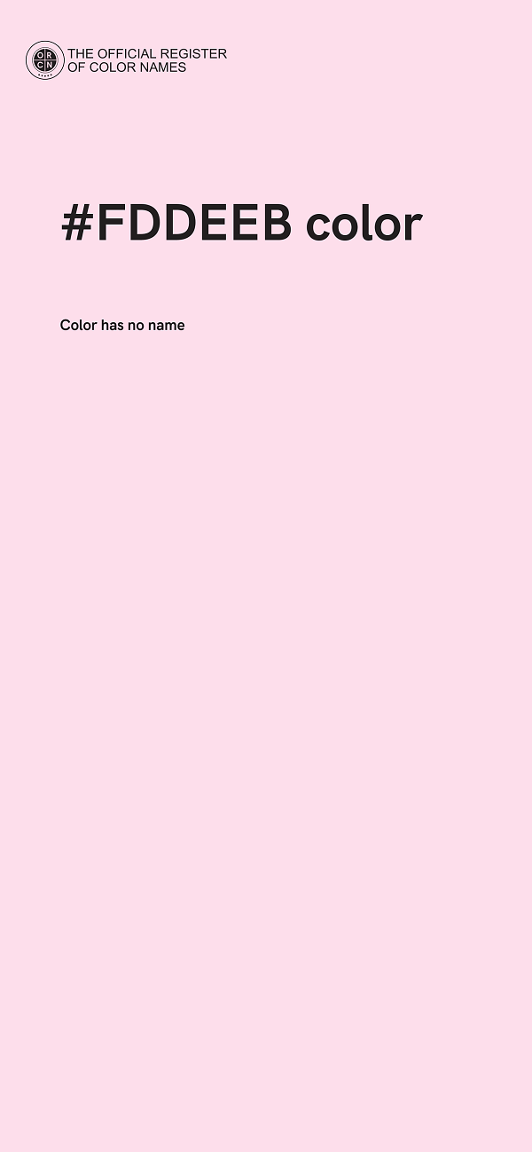 #FDDEEB color image