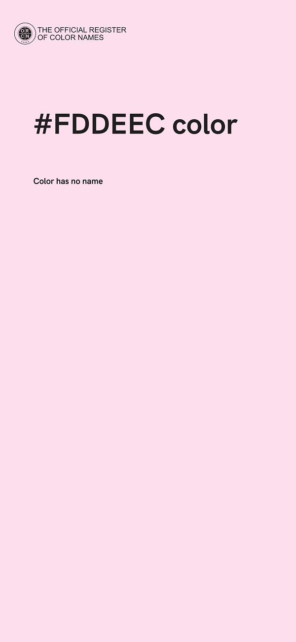 #FDDEEC color image