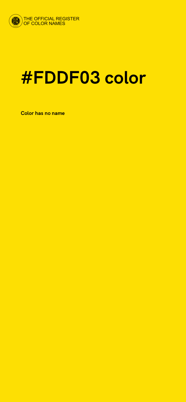 #FDDF03 color image