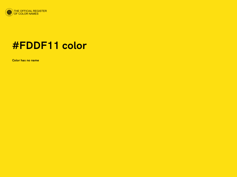 #FDDF11 color image